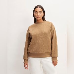 Everlane Loungewear The ReNew Fleece Oversized Crew Neck Sweater Size Medium